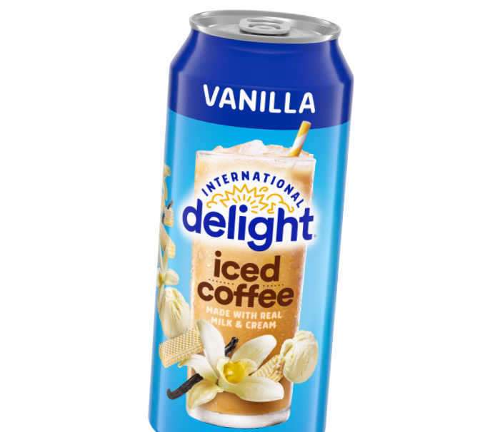 can of International Delight iced coffee