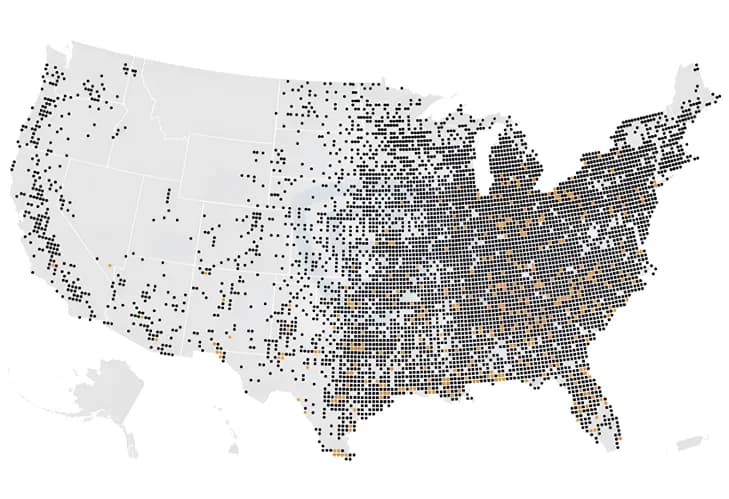 Rural Reach Map of US